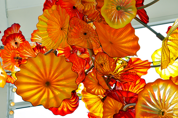 close-up of the Glasshouse sculpture